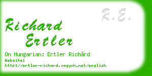 richard ertler business card